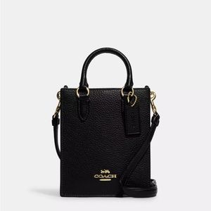 NWT Coach North South Mini Tote black